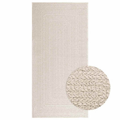 Vidaxl Rug Zizur Cream 100X200 Cm Jute Look Indoor And Outdoor - image 1