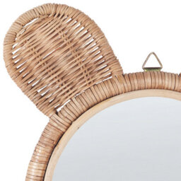 Beliani Wall Mirror Ashanti 30 Cm 33 Cm Rattan Natural - thumbnail 4