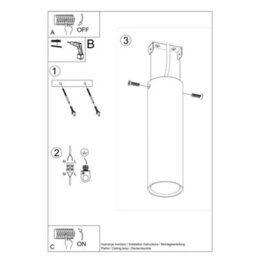 Sollux Lighting Lagos Steel Red Ochre 1 Lights Modern Ceiling Lamps - thumbnail 8