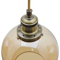 Long Life Lamps Company Vintage 3 Lights Ceiling Pendant Lamp Cluster Mini Glass Globe Shades Gold H3133 - thumbnail 4