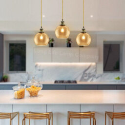 Long Life Lamps Company Vintage 3 Lights Ceiling Pendant Lamp Cluster Mini Glass Globe Shades Gold H3133 - thumbnail 7