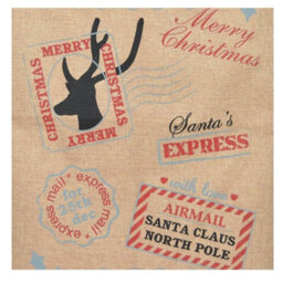 Shatchi Large Traditional Vintage Hessian Santa Sack Stocking Airmail Christmas Gifts Bag - thumbnail 2