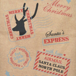 Shatchi Large Traditional Vintage Hessian Santa Sack Stocking Airmail Christmas Gifts Bag - thumbnail 3
