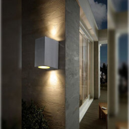 Long Life Lamps Company Modern Rectangular Up Down Aluminium Finish Outdoor Wall Light Fixture Gu10 Zlc063Ab - thumbnail 8
