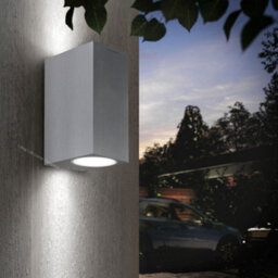 Long Life Lamps Company Modern Rectangular Up Down Aluminium Finish Outdoor Wall Light Fixture Gu10 Zlc063Ab - thumbnail 9