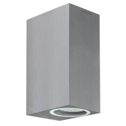 Long Life Lamps Company Modern Rectangular Up Down Aluminium Finish Outdoor Wall Light Fixture Gu10 Zlc063Ab - thumbnail 1