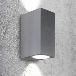 Long Life Lamps Company Modern Rectangular Up Down Aluminium Finish Outdoor Wall Light Fixture Gu10 Zlc063Ab - thumbnail 6
