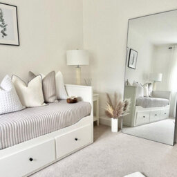 Melody Maison Large Black Thin Framed Leaner Mirror 80Cm X 180Cm - thumbnail 6
