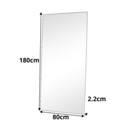 Melody Maison Large Black Thin Framed Leaner Mirror 80Cm X 180Cm - thumbnail 9