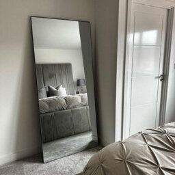 Melody Maison Large Black Thin Framed Leaner Mirror 80Cm X 180Cm - thumbnail 7