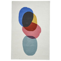 Multicoloured Luxurious Modern Wool Abstract Rug For Bedroom & Living Room-120Cm X 170Cm - thumbnail 2