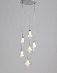 Luminosa Lighting Luminosa Skyline 6 Light Cluster Pendant Ceiling Light Transparent 42X22.5Cm - thumbnail 2