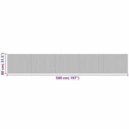 Berkfield Rug Rectangular Black 80X500 Cm Bamboo - thumbnail 8