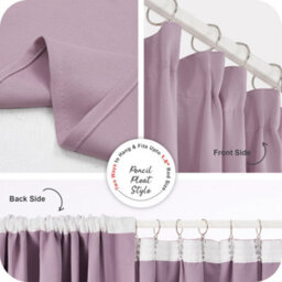 Deconovo Thermal Insulated Ring Top Blackout Curtains Energy Saving Curtains Noise Reducing 42 X 84 Inch Light Pink 2 Panels - thumbnail 4