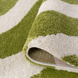 The Rugs Joli Green And White Wavy Rug Soft Dense Pile Easy To Clean And Pet Friendly For Living Rooms And Bedrooms - thumbnail 6