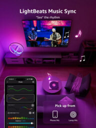 Lepro Tb1 Ai Smart Table Lamp, Music Sync, Colour Changing, Works With Alexa & Google Assistant, Bluetooth Or 2.4Ghz Wifi - thumbnail 5