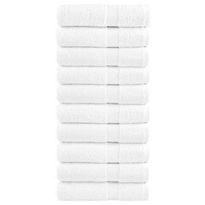 Berkfield Premium Hand Towels Solund 10Pcs White 50X100Cm 600Gsm - image 1