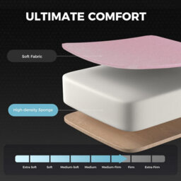Gtplayer Fabric Gaming Chair With Footrest, Massage Ergonomic Computer Chairs Height Adjustable Heavy Duty Pc Chair, Pink - thumbnail 8