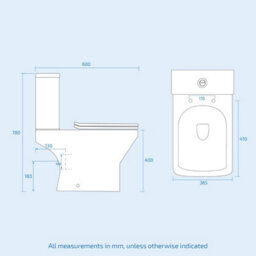 Nes Home White 600mm Floorstanding Vanity Unit & Close Coupled Toilet - thumbnail 6