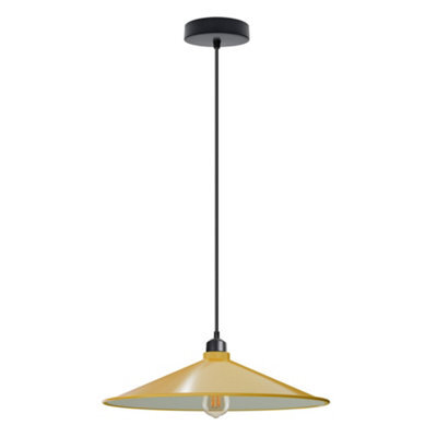 French Gold Cone Lamp Shade Metal Pendant Light Shade, Modern Ceiling Lampshade, Easy Fit Home Lighting Cover - image 1