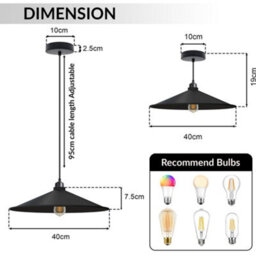 French Gold Cone Lamp Shade Metal Pendant Light Shade, Modern Ceiling Lampshade, Easy Fit Home Lighting Cover - thumbnail 4