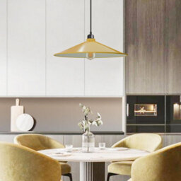 French Gold Cone Lamp Shade Metal Pendant Light Shade, Modern Ceiling Lampshade, Easy Fit Home Lighting Cover - thumbnail 3