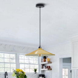 French Gold Cone Lamp Shade Metal Pendant Light Shade, Modern Ceiling Lampshade, Easy Fit Home Lighting Cover - thumbnail 2