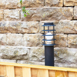 Valuelights Wharf 4 Pack Modern Ip44 Rated Outdoor Black Stainless Steel Bollard Lantern Post Lights - thumbnail 5