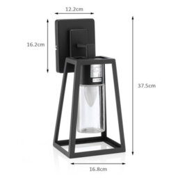 Auraglow Outdoor Glass Vintage Wall Light E27 - Blisworth - Cool White (6500K) - thumbnail 3