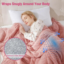 Vivo Teddy Fleece Weighted Blanket Quilted Sherpa Throw Deep Sleep Therapy Relax - 150 X 200Cm - 8Kg - thumbnail 4