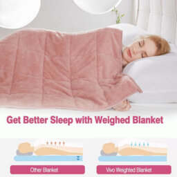Vivo Teddy Fleece Weighted Blanket Quilted Sherpa Throw Deep Sleep Therapy Relax - 150 X 200Cm - 8Kg - thumbnail 3