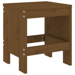 Berkfield 3 Piece Garden Bistro Set Honey Brown Solid Wood Pine - thumbnail 4