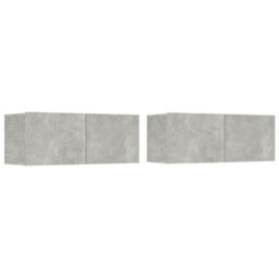 Berkfield Classic 5 Piece Tv Cabinet Set Concrete Grey Engineered Wood - thumbnail 7