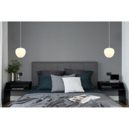 Luminosa Lighting Luminosa Maxy 29Cm Dome Pendant Ceiling Light White Matt Opal Glass Shade 1X E27 - thumbnail 5