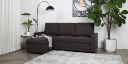 Selene - Corner Sofa Bed In Dark Grey Linen - Pull-Out Sofa - thumbnail 5
