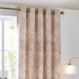 HÖEM Hoem Nola Abstract Room Darkening Eyelet Curtain Pair Oat (W)229Cm X (D)183Cm - thumbnail 3