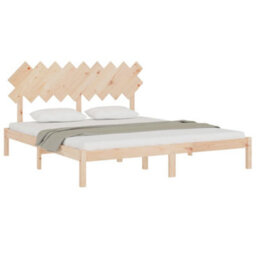 Berkfield Bed Frame 180X200 Cm 6Ft Super King Solid Wood - thumbnail 3