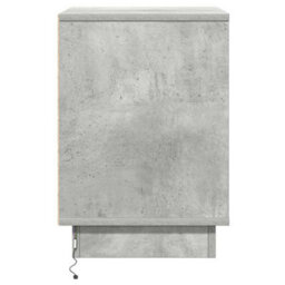 Berkfield Modern Bedside Cabinet With Led Lights Concrete Grey 39X34.5X50 Cm - thumbnail 7