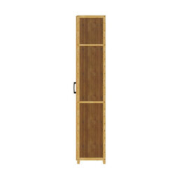 Living And Home 5-Tier Narrow Bookcase Storage Cabinet With Acrylic Door - thumbnail 3