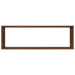 Berkfield Wall Cube Shelves 2 Pcs Brown Oak 80X15X26.5 Cm Engineered Wood - thumbnail 6