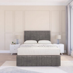 "Sloomy 4Ft California Divan Bed Base Slate Naples ,2 Drawers, 12"" Footboard & 26"" Struts Headboard - Small Double" - thumbnail 2