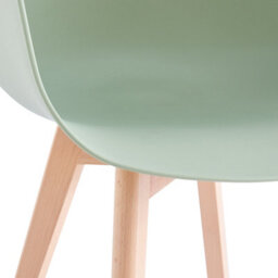 Nordlys Set Of 4 Wood And Mint Green Polypropylene Dining Chairs Modern Design Style Dining Room - thumbnail 7