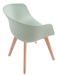 Nordlys Set Of 4 Wood And Mint Green Polypropylene Dining Chairs Modern Design Style Dining Room - thumbnail 8