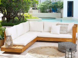 Beliani Outdoor Cushion Cover Set Marettimo Off-White - thumbnail 2