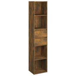 Vidaxl Book Cabinet Smoked Oak 36X30X171 Cm Engineered Wood - thumbnail 2