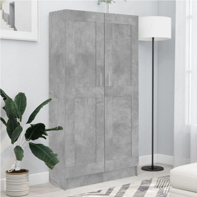 Vidaxl Book Cabinet Concrete Grey 82.5X30.5X150 Cm Engineered Wood - image 1