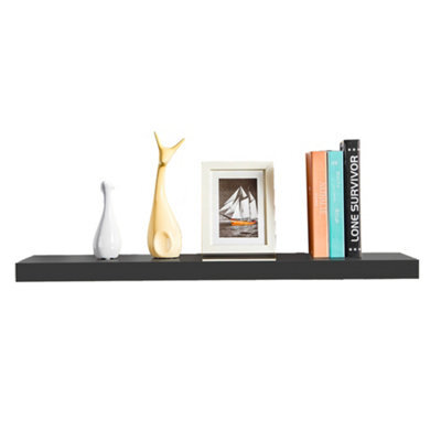 Innoteck 60Cm High Gloss Grey Floating Wall Shelf - image 1
