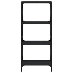 Berkfield Bookcase 4-Tier Black 59X35X132 Cm Engineered Wood - thumbnail 4