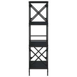 Berkfield Bookcase 4-Tier Black 59X35X132 Cm Engineered Wood - thumbnail 5