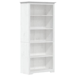 Berkfield Classic Bookcase Bodo White 80X38X180 Cm Solid Wood Pine 5-Tier